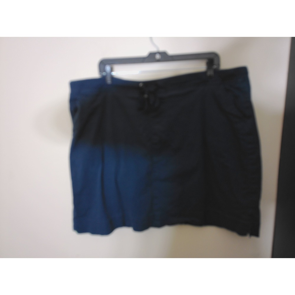 Hastings & Smith Skort Women 18W Navy Blue Sporty Casual Plus Size Drawstring